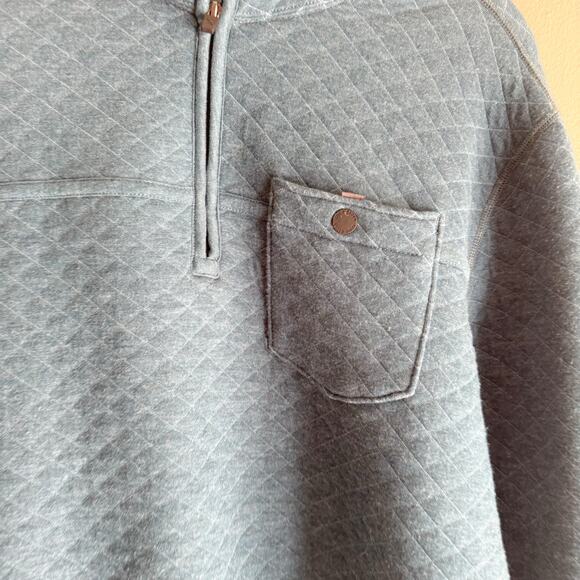 Eddie Bauer Blue Quilted Half Zip Pullover Sweatshirt Jacket Medium Gorp Outdoor - Picture 2 of 7